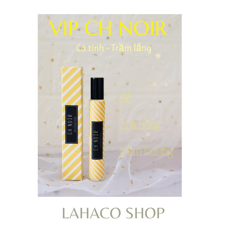 Tinh dầu nước hoa nữ thơm lâu mini chính hãng giá rẻ CH. NOIR dầu thơm nữ phong cách cá tính Lahaco shop