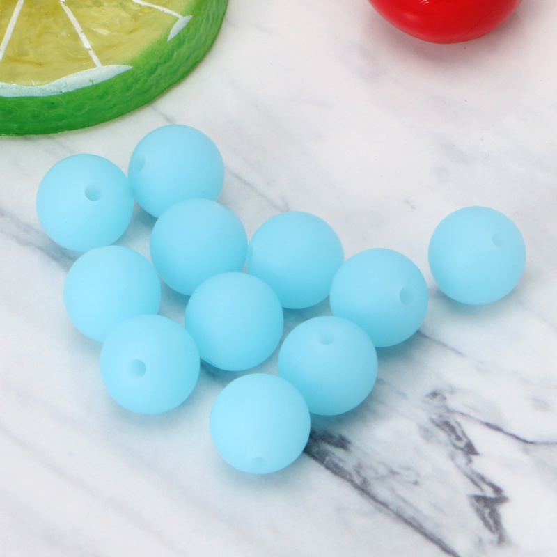 Set 10 Hạt Silicone Tròn Nhiều Màu Làm Đồ Chơi Cho Bé