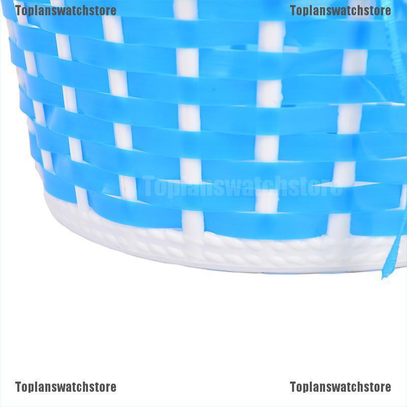 1 Giỏ Xe Đạp Nhựa Đính Nơ Trước Handmade Cho Bé