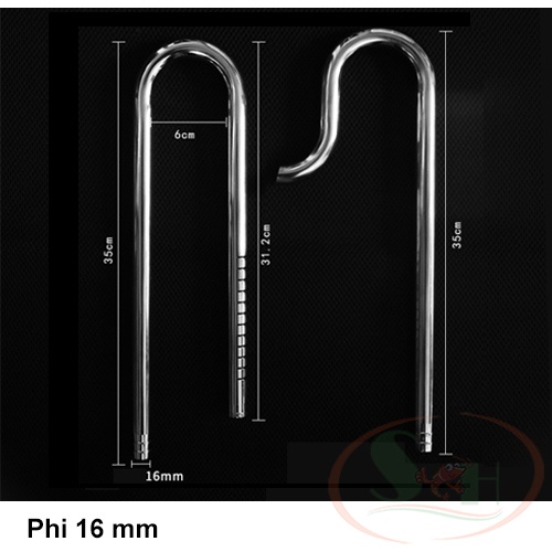 Bộ in out inox Mufan phi 12, 16 mm lọc hút váng có kẹp ống mica Mufan