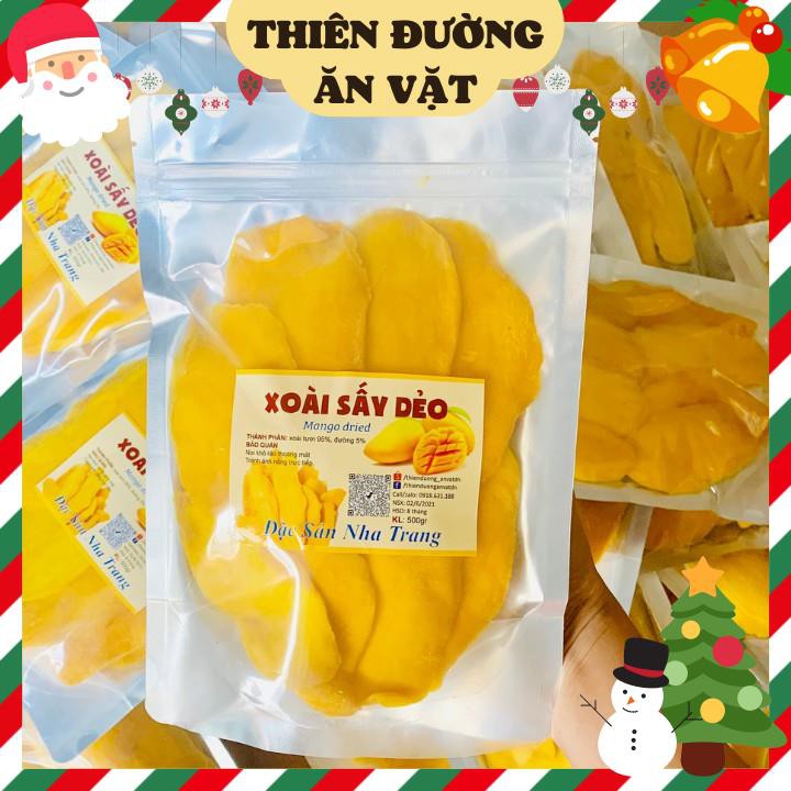 Xoài Sấy Dẻo Không Đường 500g Hàng Xuất Khẩu Đặc Sản Nha Trang Ngon - Trái Cây Sấy Dẻo Món Ăn Vặt Ngon Cho Mẹ Bầu