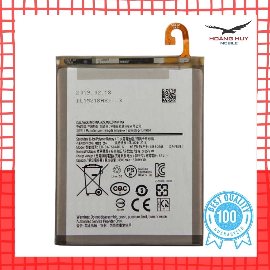 Pin Samsung Galaxy A10 / M10 / A750 / A7 / EB-BA750ABU Dung Lượng 3300mAh Hàng Zin Nhập Khẩu Bảo Hành 6 Tháng