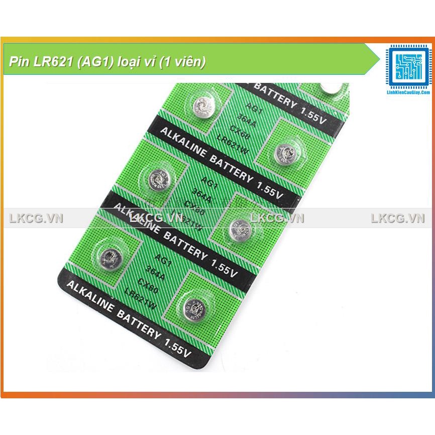 Pin LR621 (AG1) loại vỉ (1 viên)