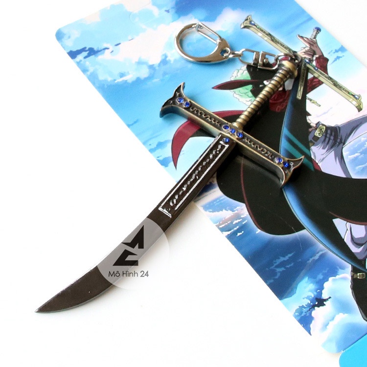 Mô hình 15cm  móc khóa kiếm Dracule  Mihawk trong One piece