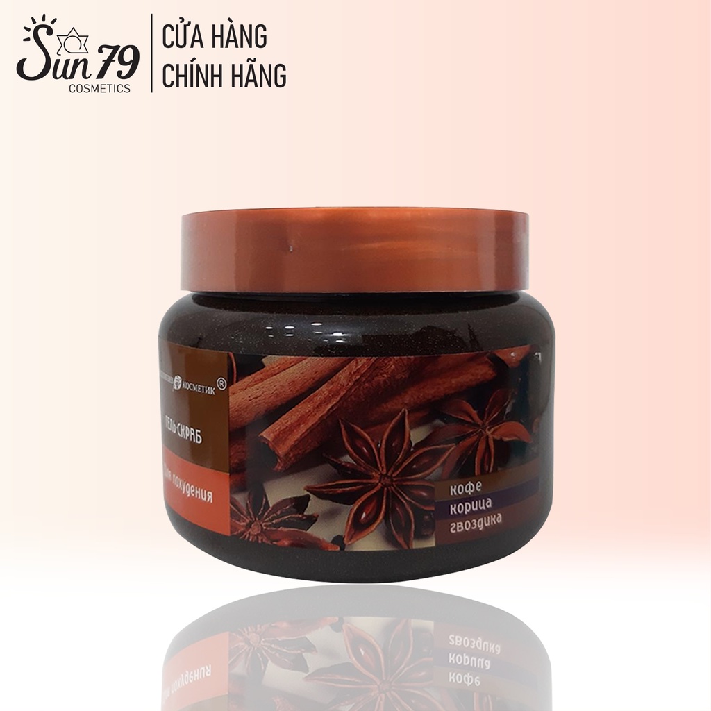 Tẩy Tế Bào Chết Cải Thiện Sắc Tố Da, Giúp Da Mịn Exclusive Belarus Chiết Xuất Quế Hồi &amp; Cafe 380g