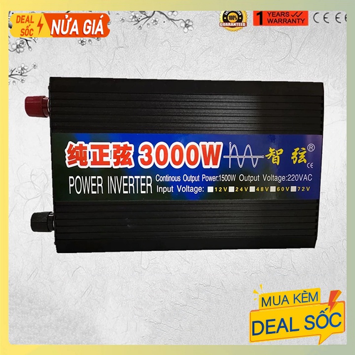 Bộ Kích Điện Inverter Maxipower 3000W Từ 24v Lên 220v