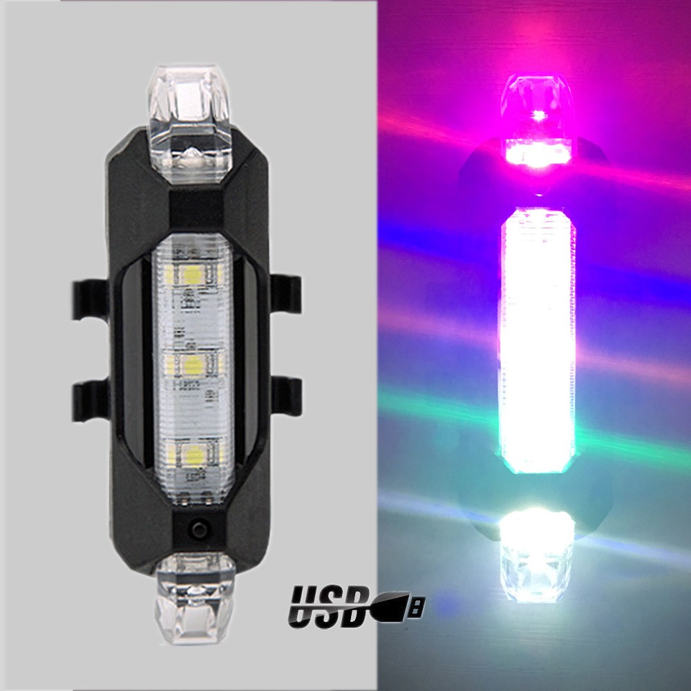 Đèn Led Hậu Xe Đạp 4 Chế Độ Sáng Nhấp Nháy Báo Hiệu Cảnh Báo An Toàn Ban Đêm Chống Nước Sạc Điện Usb MLH