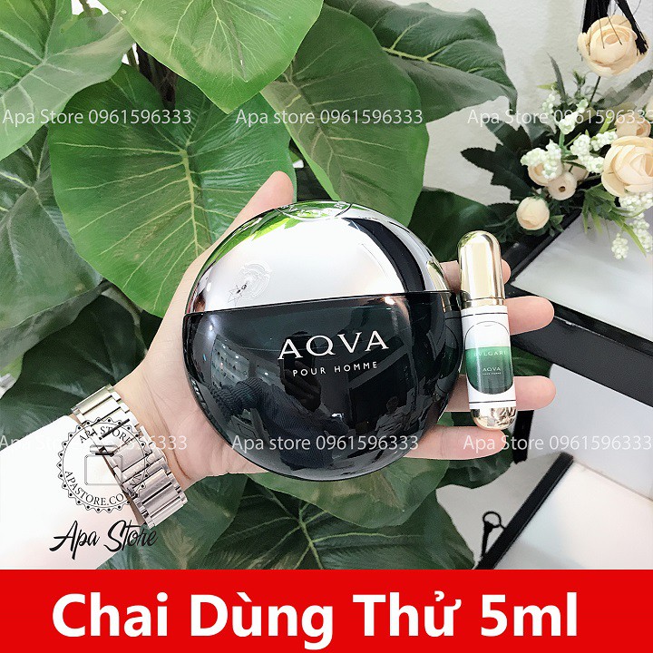 Nước Hoa Bvl Aqva Pour Homme Dành Cho Nam Dung Tích 10ml