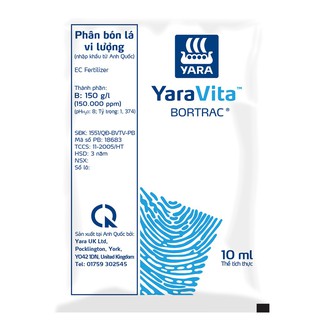 Phân bón lá thuơng hiệu YaraVita Botrac gói 10ml tăng ra hoa đậu trái chống rụng trái non