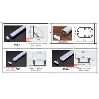 Thanh nhôm định hình nhiều kích thước, 1 cây dài 2m hoặc 3m ( sẵn thanh nhựa ) bán nguyên cây không bán lẻ