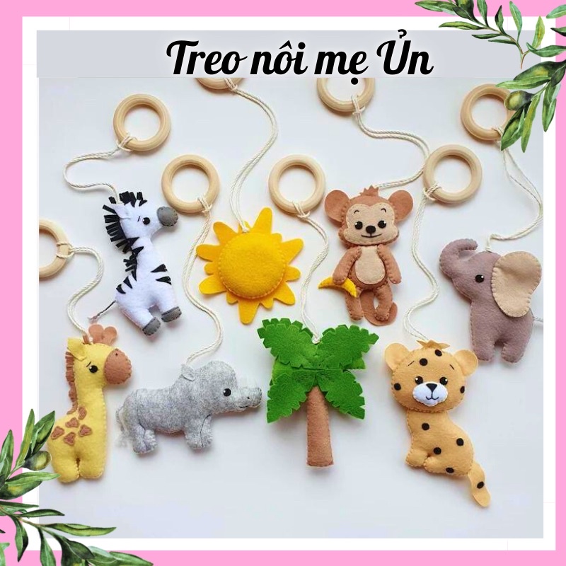 THÚ TREO NÔI, TREO KỆ CHỮ A CHO BÉ Mẫu Thú Rừng 2