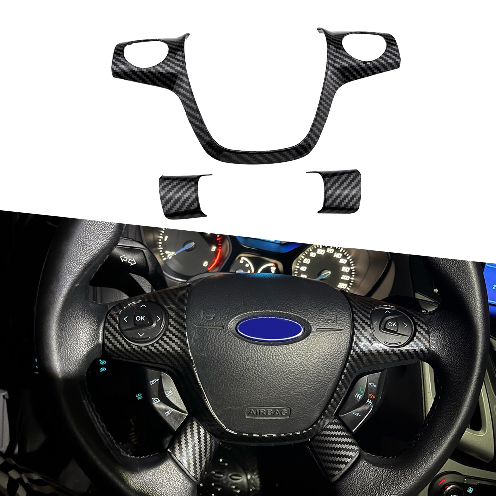 Miếng Dán Trang Trí Vô Lăng Xe Hơi Ford Focus 3 Mk3 2012-2014 KUGA 2013-2015