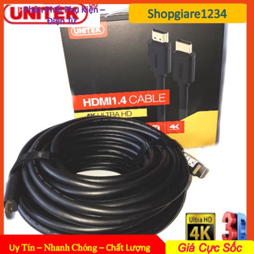Cáp HDMI Unitek 4K 20M (YC144M) / 15M (YC143M) / 10M (YC142M)  - Full Box - Cáp xịn chuẩn 4K