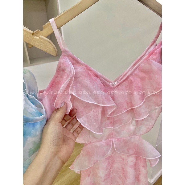 Đầm tơ hồng anh đào Peach blossom