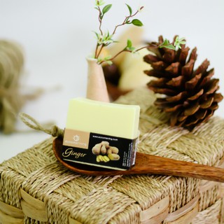 Xà Bông Thiên Nhiên Handmade eccomorning Hình Vuông Hương Gừng - Ginger Soap