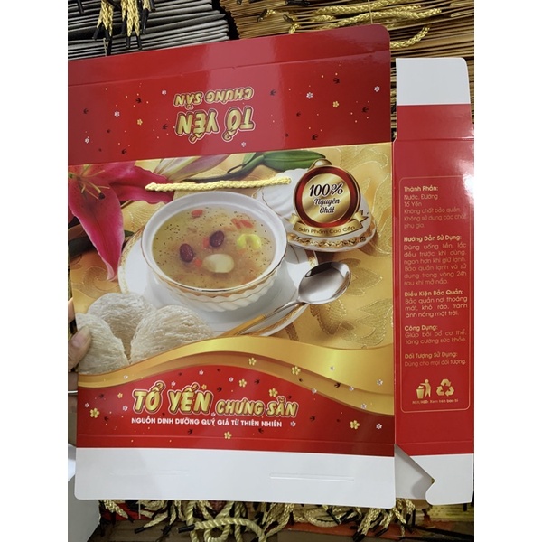 10 HỘP ĐỰNG 6 HỦ YẾN 70ml CÓ KHAY VÀNG