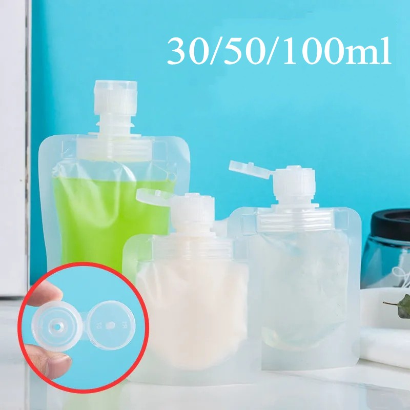 Túi chiết đựng dầu gội mỹ phẩm du lịch 30/50/100ml tặng kèm StickerThế giới Khăn