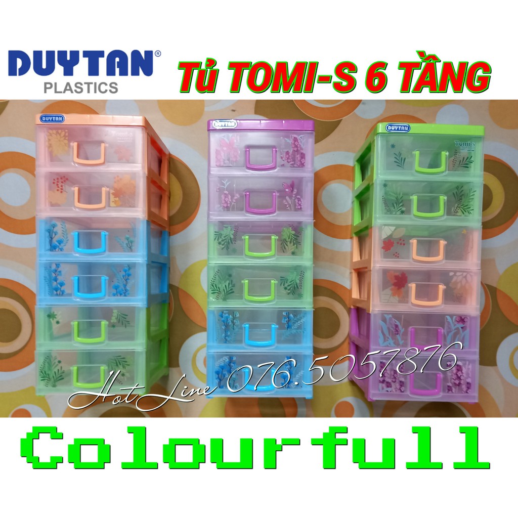 Tủ nhựa duy tân TOMI-S 6 Tầng- COLOURFULL