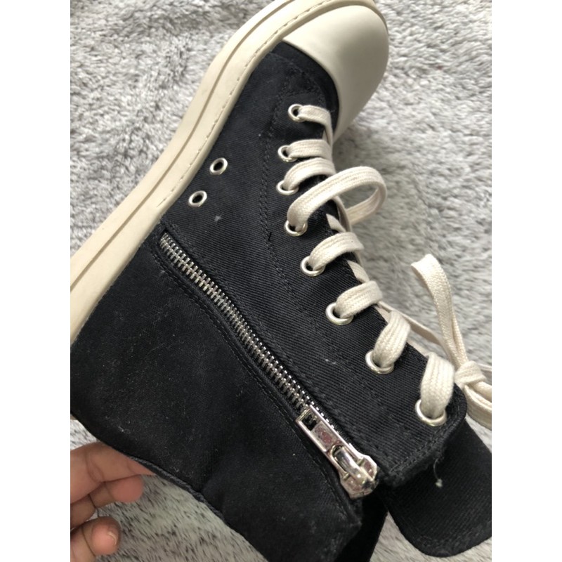 [Thanh lý ] Giày Nam sneaker classic cao cổ đen trắng size 41