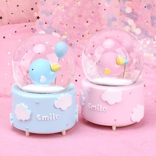 Quả Cầu Tuyết phát Nhạc có Đèn chú Cá xinh xắn (10x15cm)