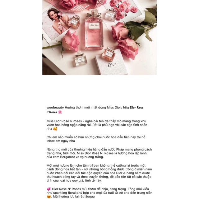 Vial nước hoa Dior các mùi hot