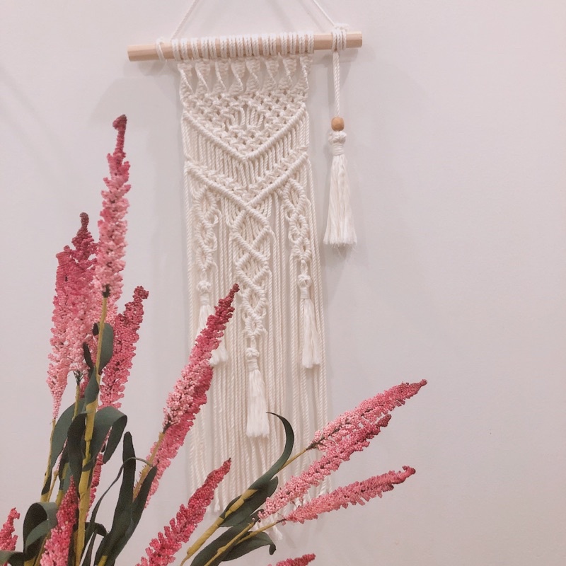 Mành treo tết macrame trang trí phòng cải tạo nội thất treo tường decor phòng