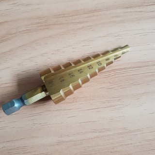 Mũi khoan tháp mũi khoan nón 4 - 20 mm rãnh thẳng khoan sắt nhôm gỗ mica nhựa ...chuôi lục giác