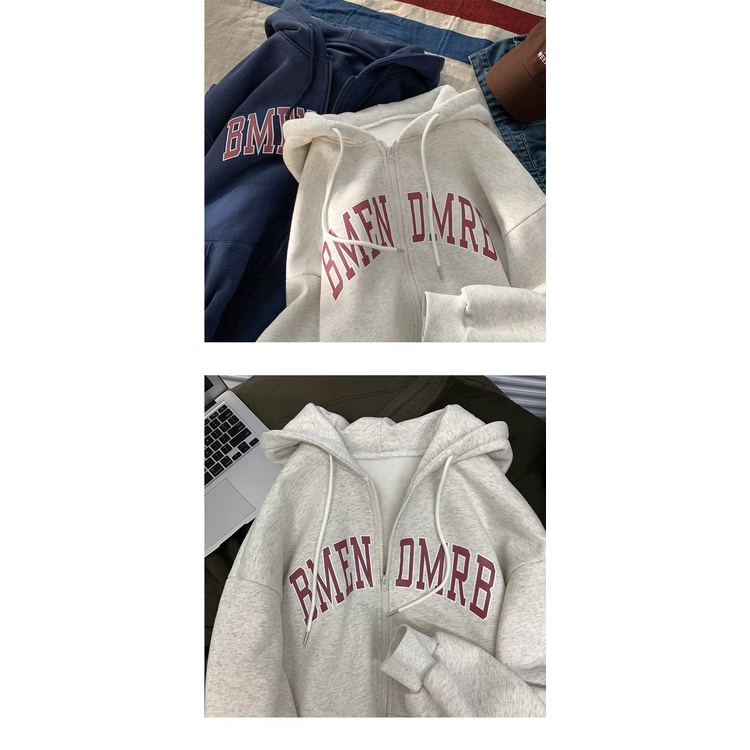 Áo khoác hoodie dáng rộng harajuku áo hoodie form rộng thời trang hàn quốc áo hoodie zip simple áo khoác from rộng