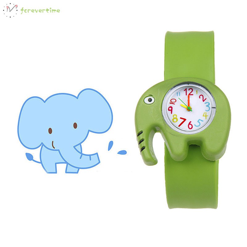☞ Phụ kiện trang sức☜ 1 Pcs Children Kids Wrist Quartz Watch Silicone Strap Cute Cartoon Style Fashion Birthday Gift