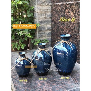 Lọ hoa men hoả biến dáng giọt lệ- lọ hoa trang trí, lọ hoa gốm sứ Bát Tràng