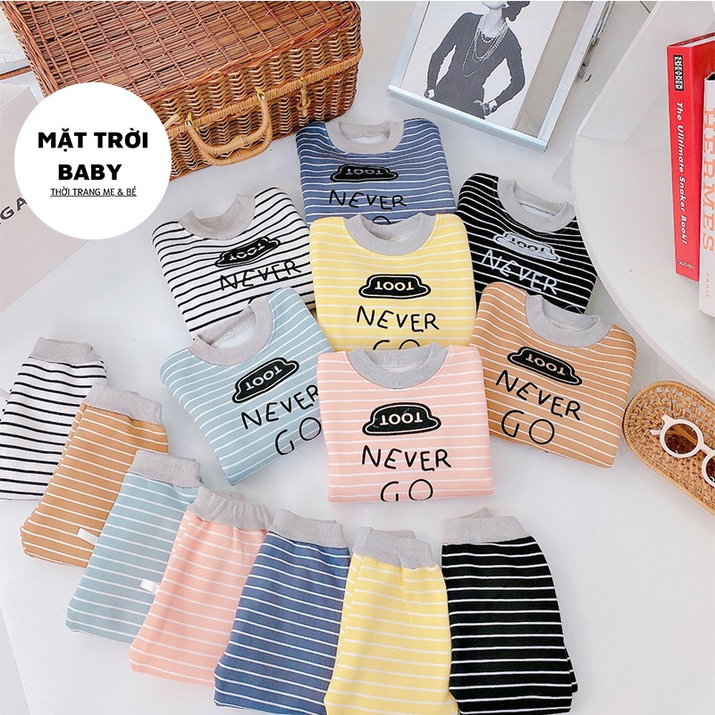 Bộ nỉ bông dài tay TOOT cho bé trai, bé gái 6-16kg