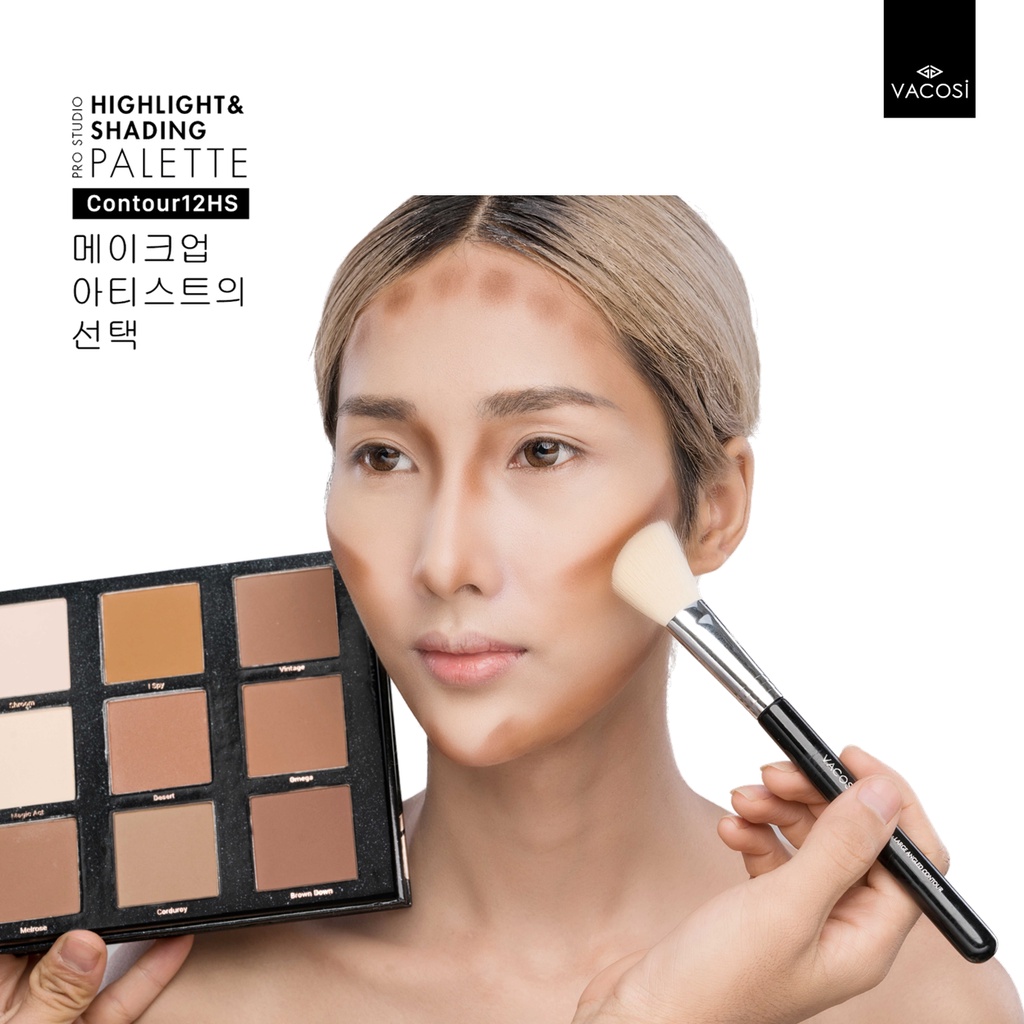 [Mua 2 Giảm 40%] BẢNG TẠO KHỐI CHUYÊN NGHIỆP VACOSI 12 Ô - 12HS HIGHLIGHT & SHADING