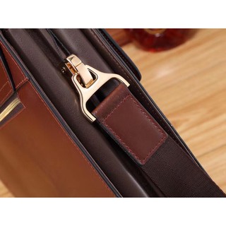 Cặp da khóa số da thật DuJue 0871