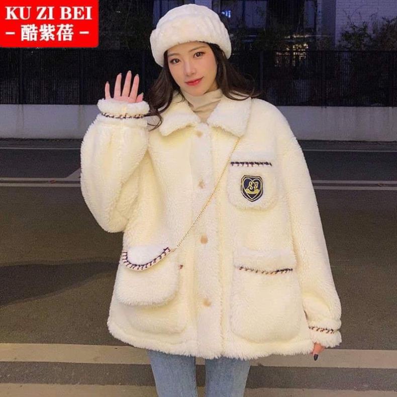 Áo lông tiểu trắng thư kèm túi xích HD