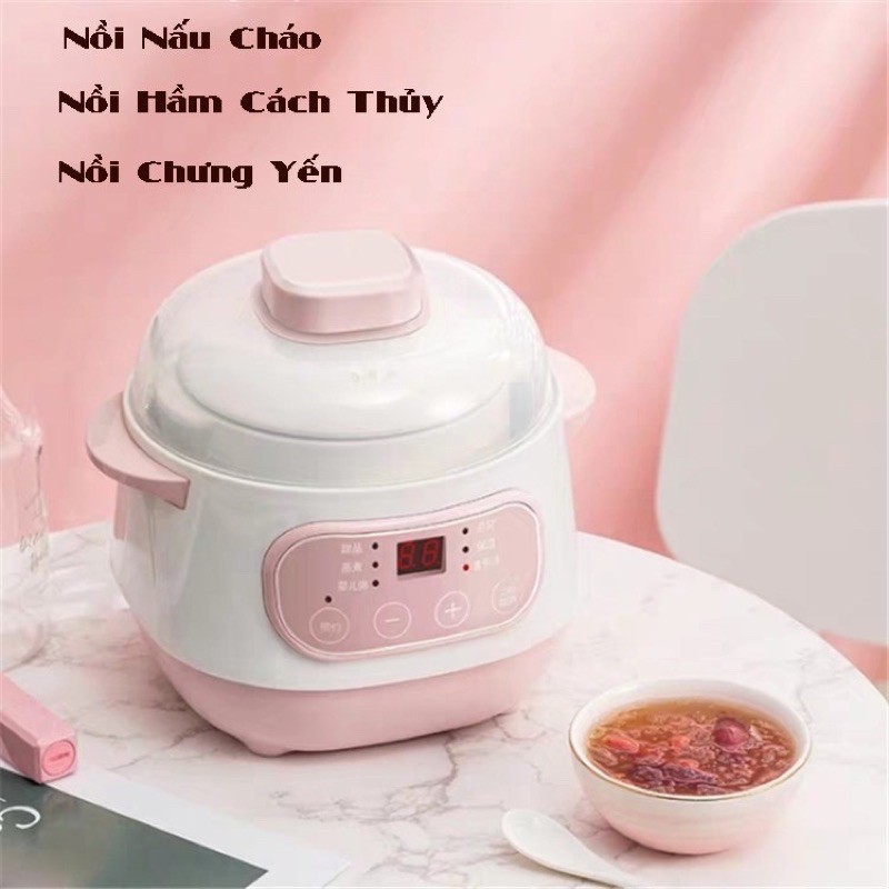 NỒI NẤU CHÁO CHẬM SEKA, NỒI CHƯNG YẾN - HẦM NẤU CÁCH THỦY 4 IN 1 SIÊU TIỆN LỢI 1.6L Mới 2021