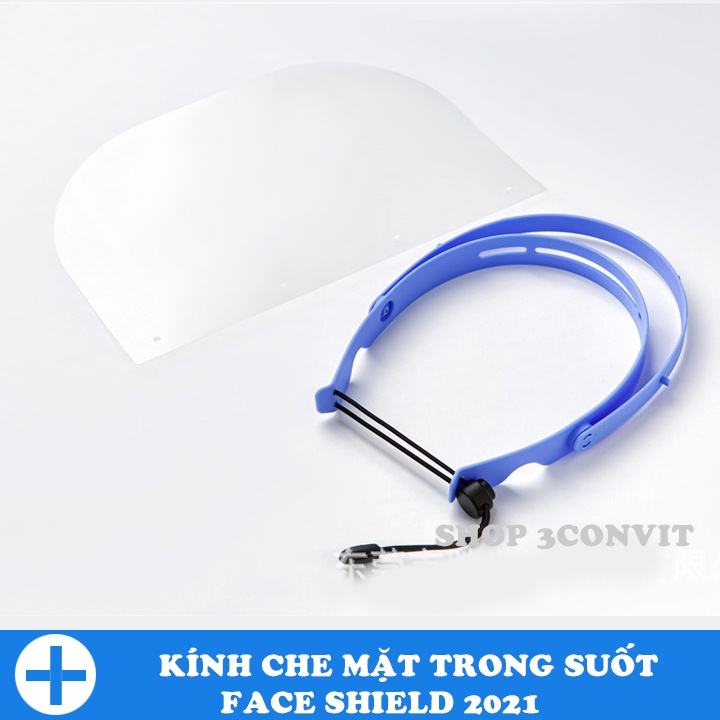 (Chỉ ship TPHCM) Kính Face Shield che mặt trong suốt chống giọt bắn 2021