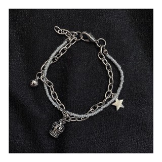 Vòng cườm trắng mix charm