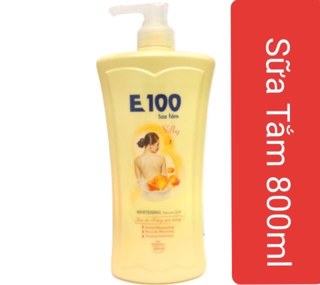 SỮA TẮM E100 SILKY Có Đủ 3 Màu Chai 800ml