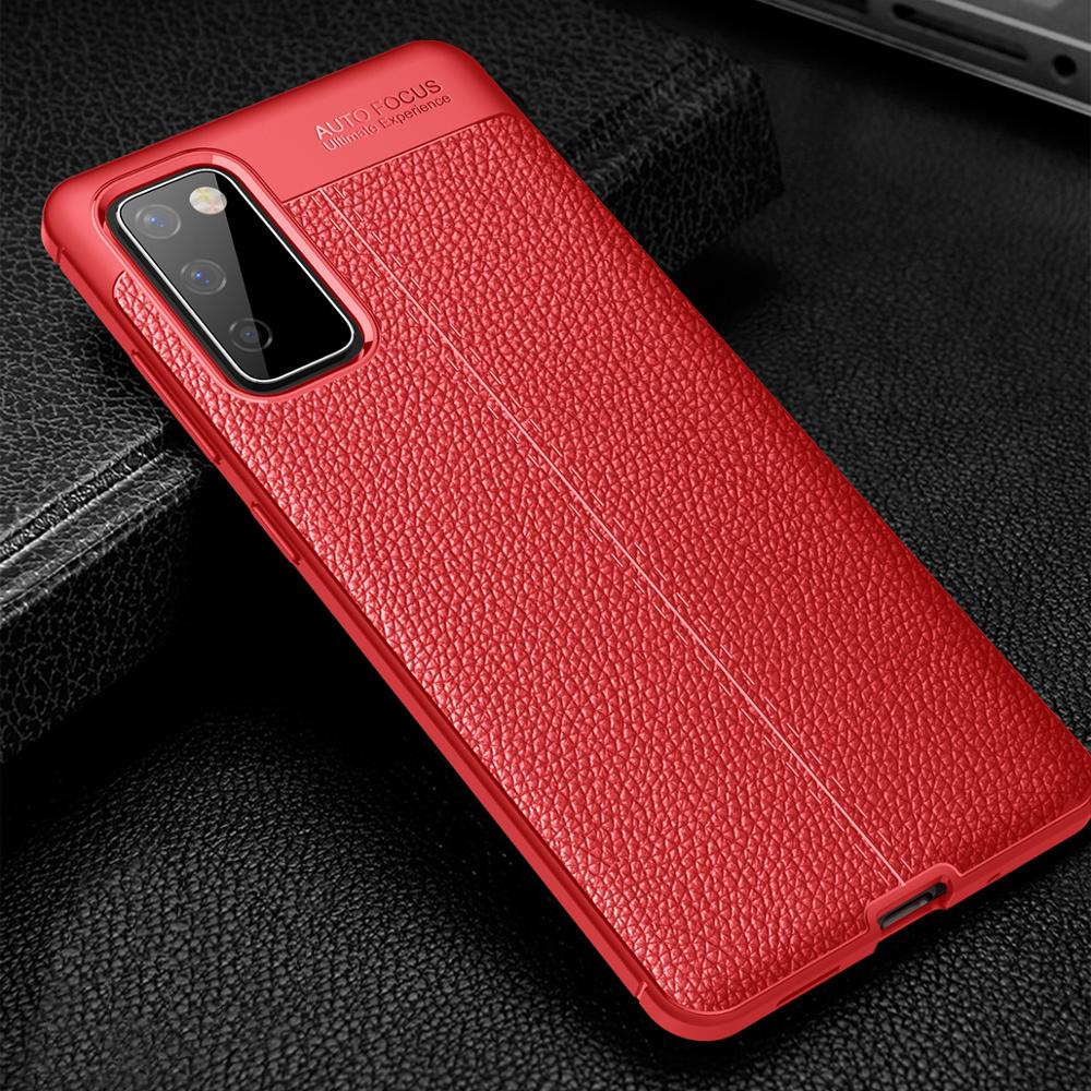 Xiaomi POCO M3 PU Leather Texture Case Soft Silicone TPU Shockproof Back Cover