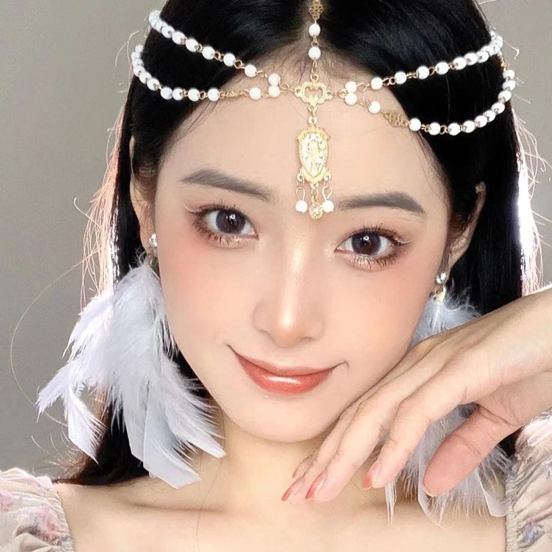 Vòng đội đầu headchain trắng/đỏ/xanh phong cách boho