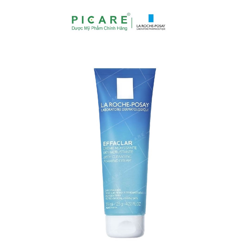 Sữa rửa mặt tạo bọt cho da dầu, nhạy cảm La Roche Posay Effaclar Deep Cleansing Foaming Cream 125ml