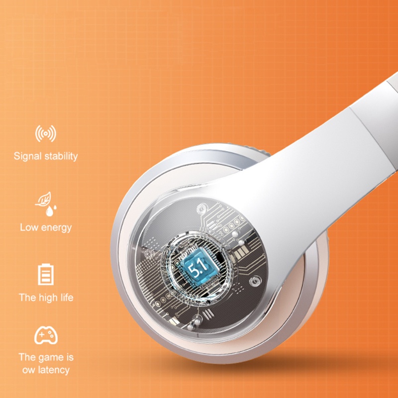 Tai Nghe Trùm Đầu Chơi Game Kết Nối Bluetooth 5.1 Kèm Phụ Kiện