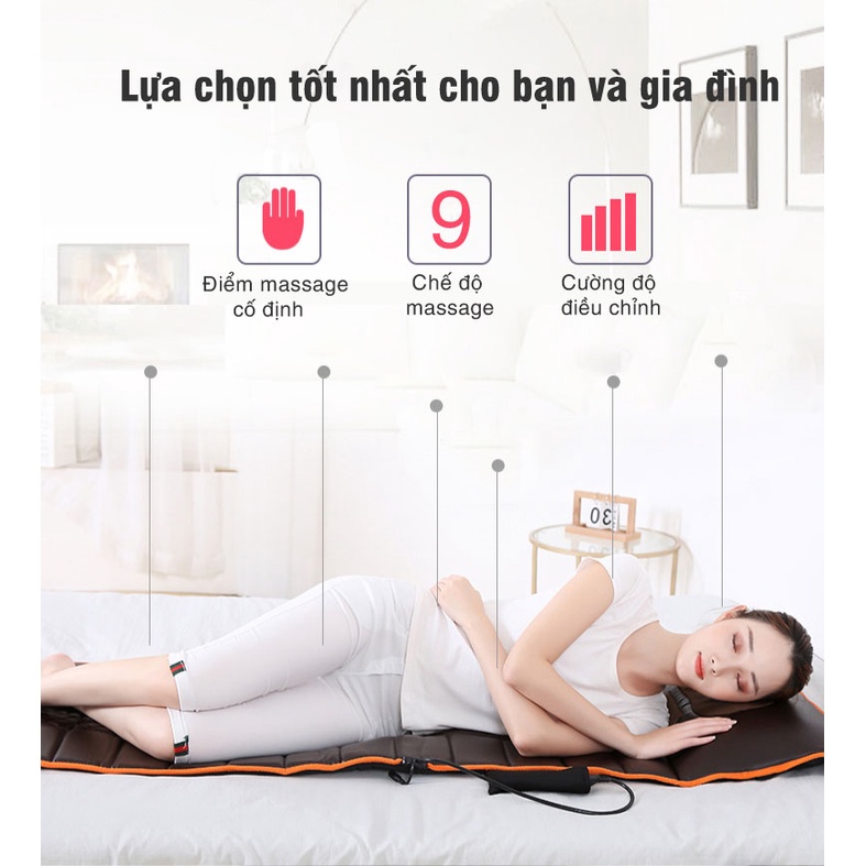 🛌Nệm Massage Toàn Thân, Đệm Mát Xa Toàn Thân OSAKA Nhật Bản Cao Cấp