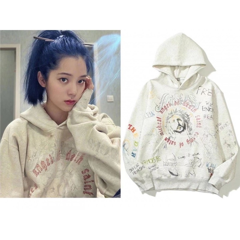 (HÀNG ORDER/ ẢNH THẬT) Áo hoodie nỉ lót lông hoạ tiết ulzzang
