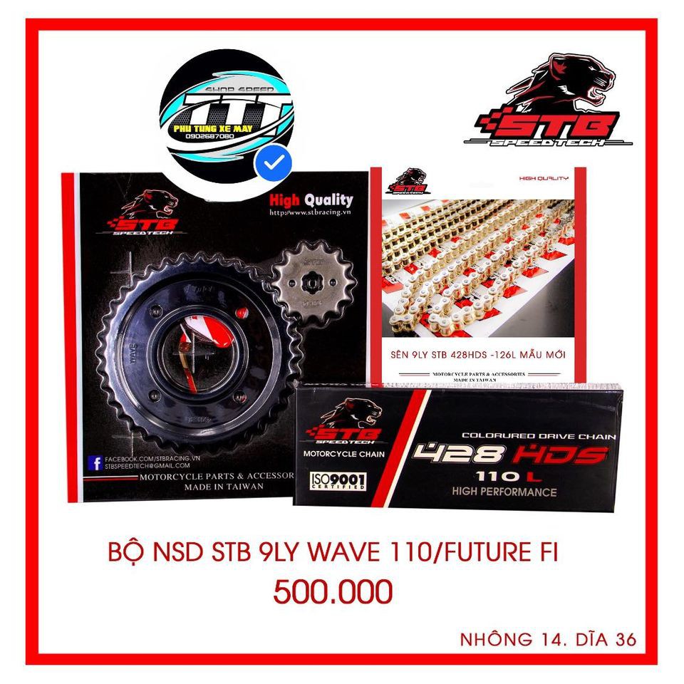 (CHÍNH HÃNG) NHÔNG SÊN ĐĨA STB RS100 WAVES110 RSX110 FUNEO125