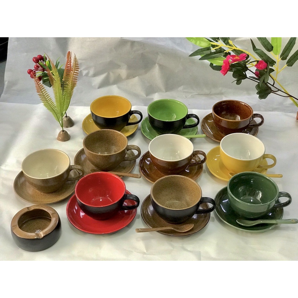 SALE GIÁ SỈ TẠI XƯỞNG Bộ ly cốc tách sứ cafe Espresso cà phê Bát Tràng đủ màu đẹp dày dặn cao cấp giá rẻ dung tịch 70ml