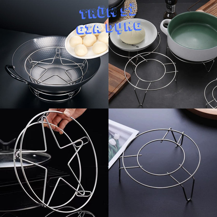 Giá inox để nồi tránh nóng hình ngôi sao loại xịn