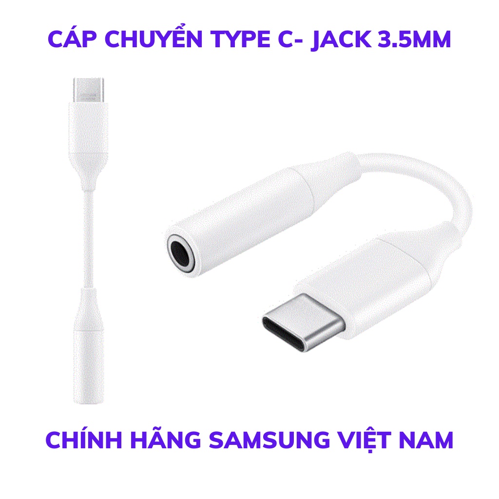 [CHÍNH HÃNG] Cáp Chuyển Đổi Samsung Type C Sang Jack 3.5mm (Usb-C to 3.5mm Audio Jack), Nguyên Seal