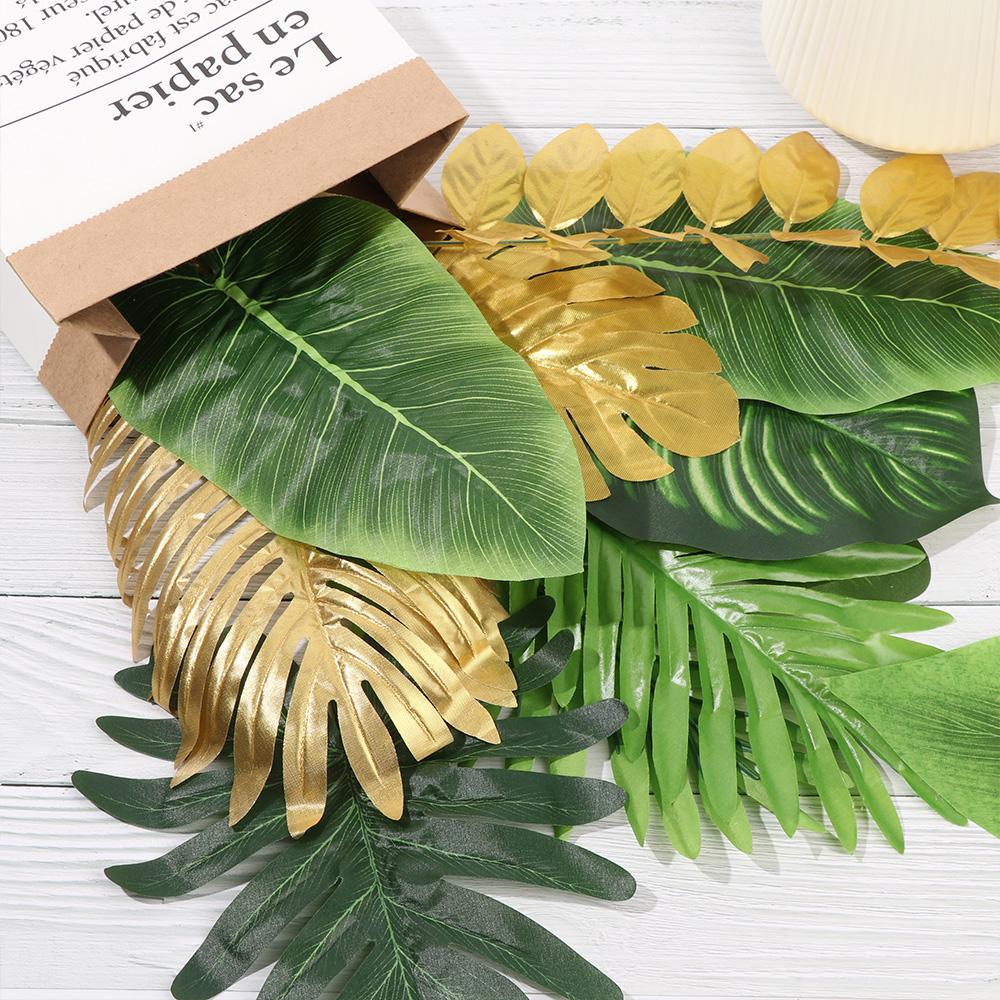 Bộ 2 Nhánh Lá Giả Thời Trang Dùng Trang Trí Tiệc Cưới