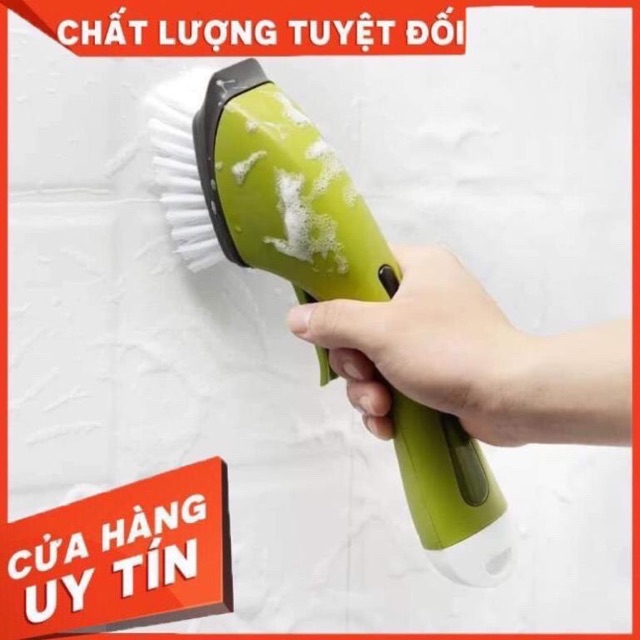 cọ về sinh nhà bếp, nhà tắm kèm bình đựng xà bông